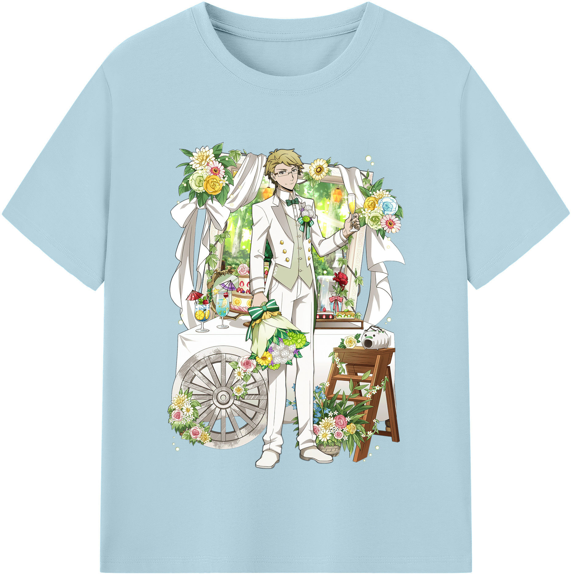 （画像用） 文豪ストレイドッグス Bungo Stray Dogs 綿100％半袖Tシャツ（フロントプリント）